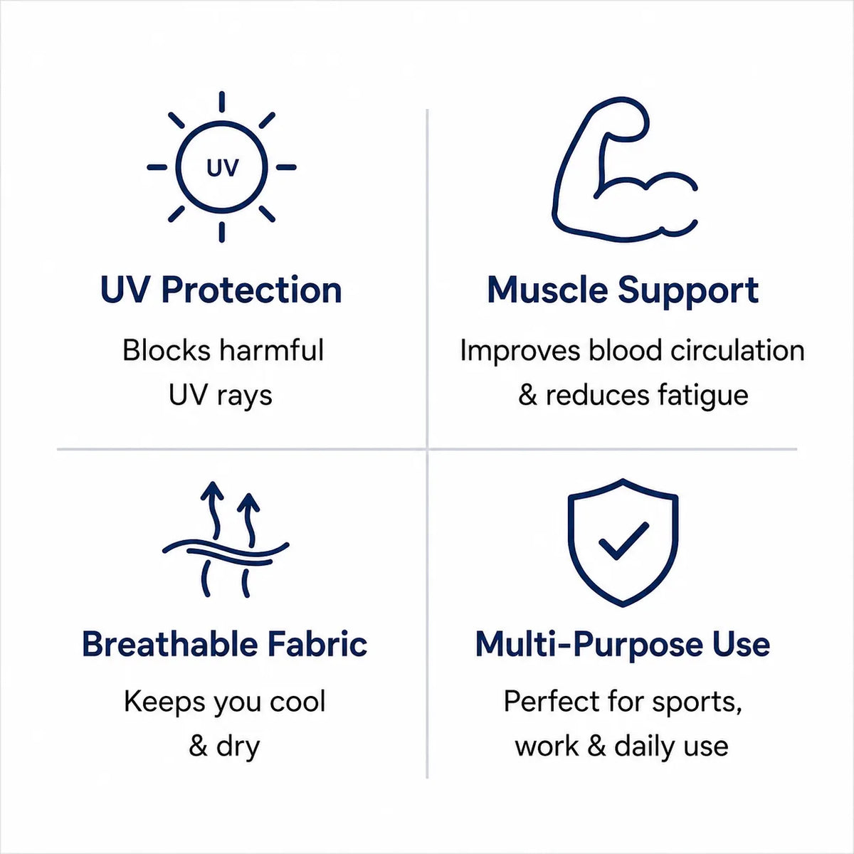 💪 Arm Sleeves - UV Protection & Sports Compression