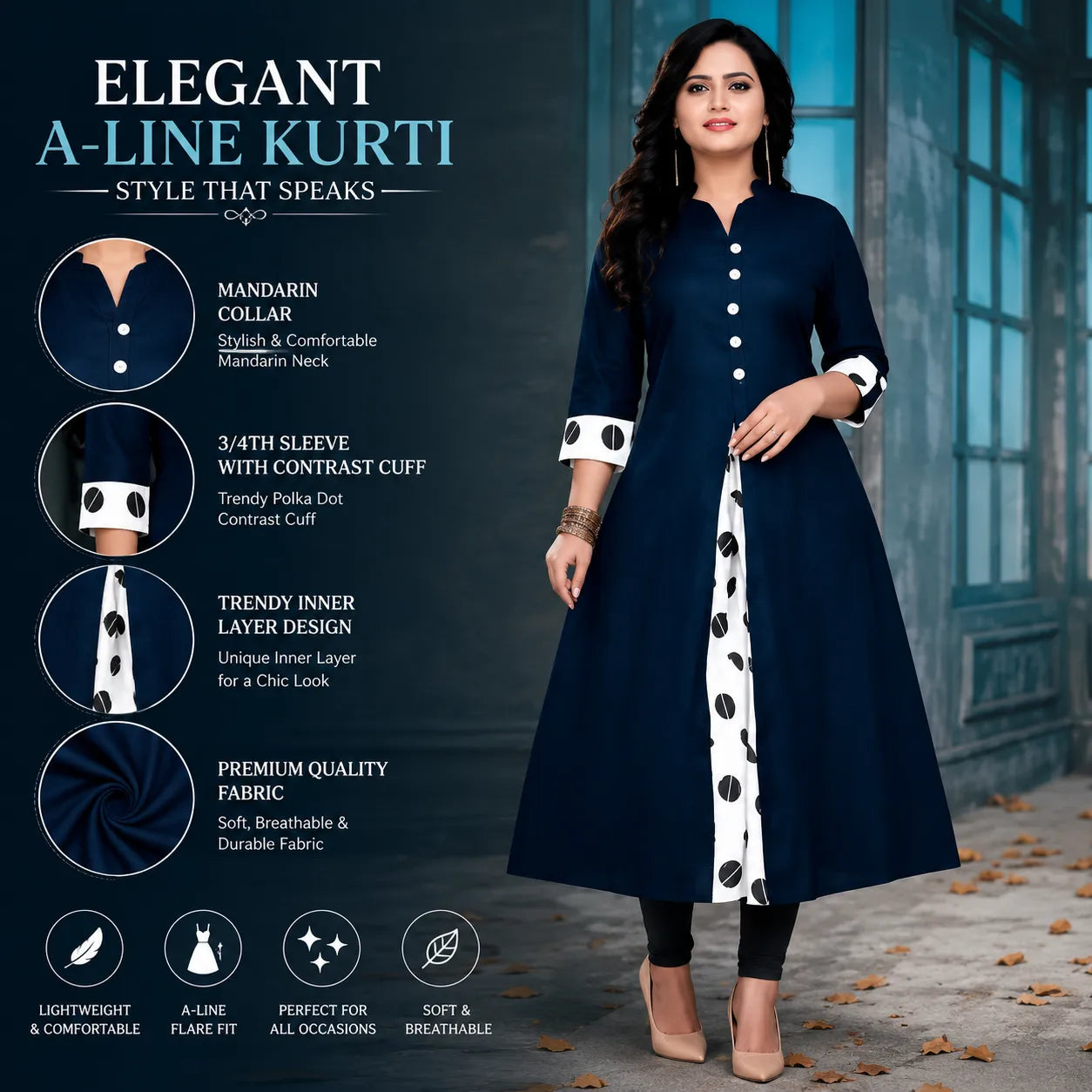 Selfi Embroidered Kurti Dupatta Pants Set – Stylish Women's Ethnic Outfit