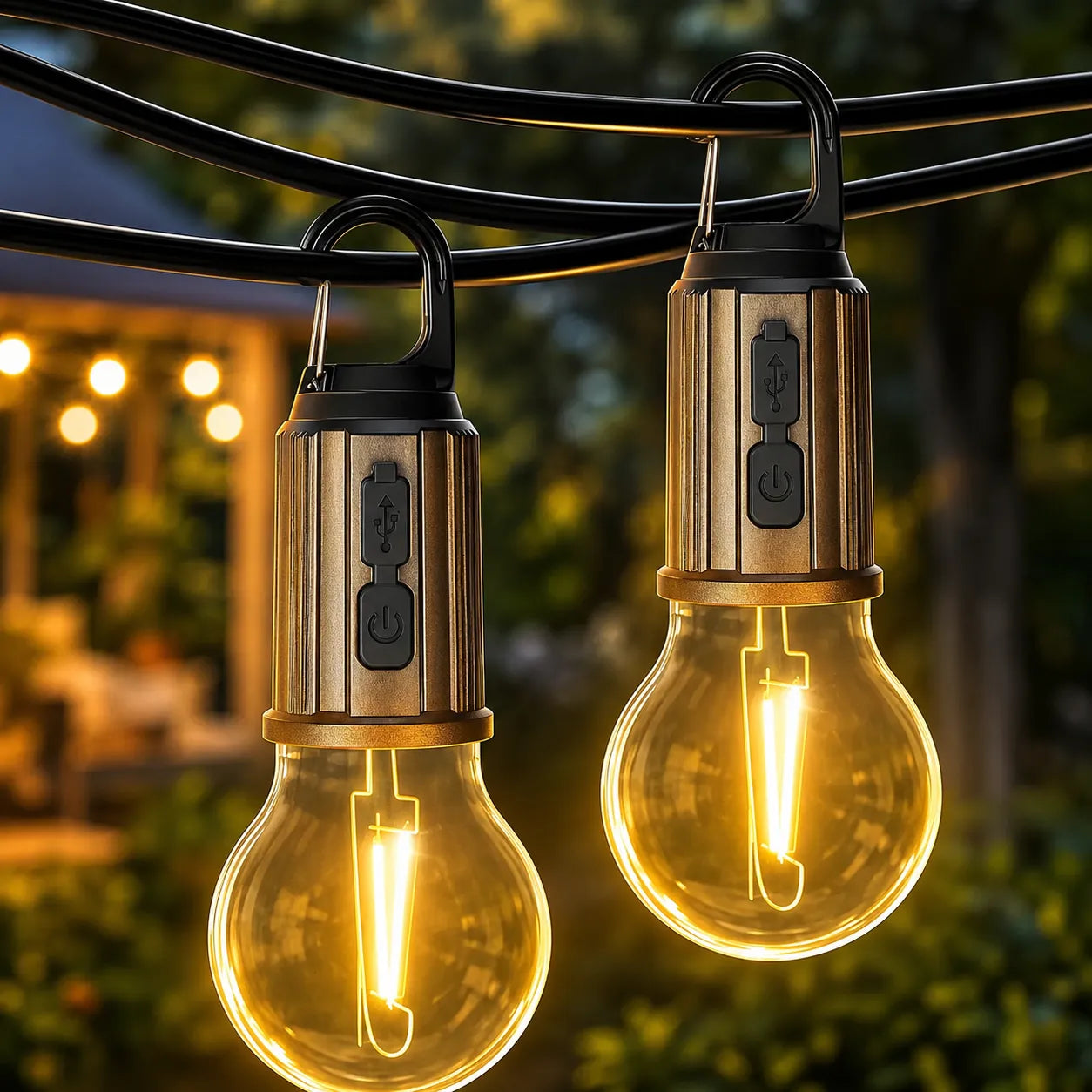 💡 Decorative Hanging Bulb - 3 Light Modes | Pack of 2.