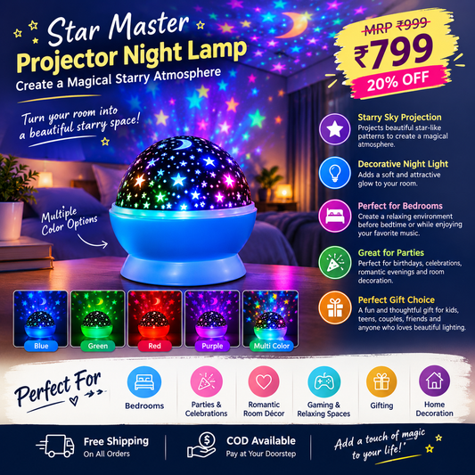 Star Master Projector Night Lamp - Create a Magical Starry Atmosphere