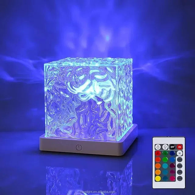 Water Ripple Projection Night Light, USB Color Changing Lamp with Remote fo Home Decor 💡